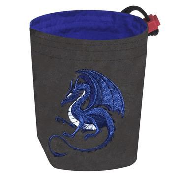 Dice Bag Fantasy (4x4x6in) Dragon : Grey / Blue