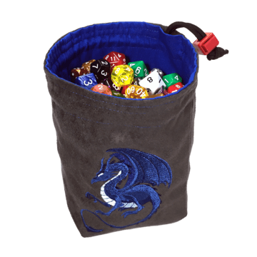 Dice Bag Fantasy (4x4x6in) Dragon : Grey / Blue