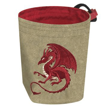 Dice Bag Fantasy (4x4x6in) Dragon : Brown / Red