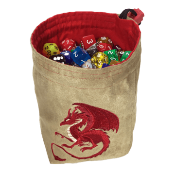 Dice Bag Fantasy (4x4x6in) Dragon : Brown / Red
