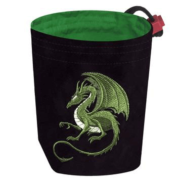 Dice Bag Fantasy(4x4x6in)  Dragon : Black / Green