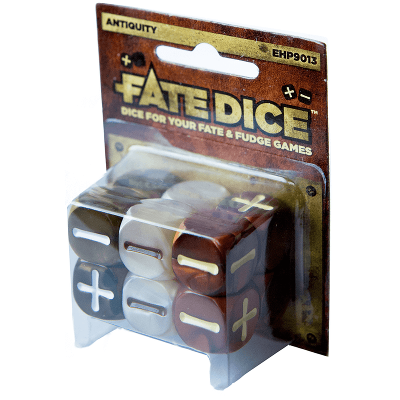 Fate Dice Set 12d6 (16mm) Antiquity