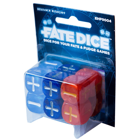 Fate Dice Set 12d6 (16mm) Dresden Files Wither Knight