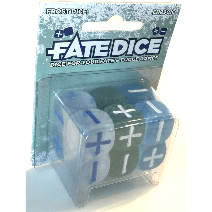 Fate Dice Set 12d6 (16mm) Frost