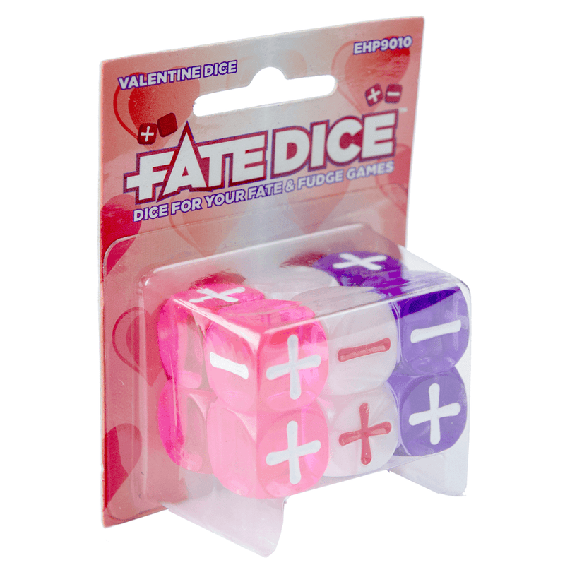 Fate Dice Set 12d6 (16mm) Valentine