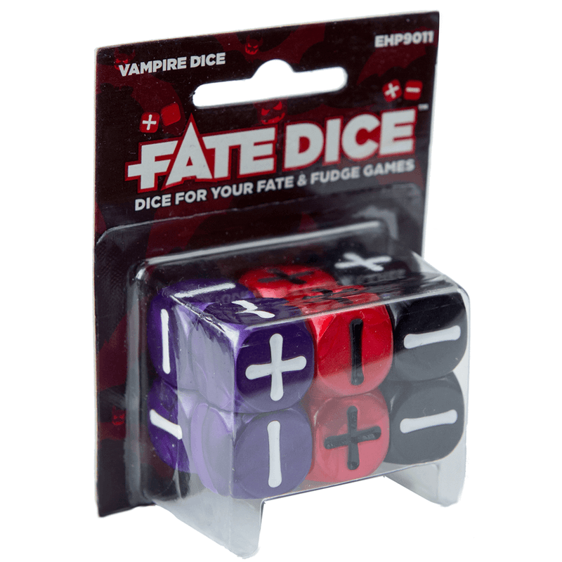 Fate Dice Set 12d6 (16mm) Vampire