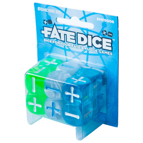 Fate Dice Set 12d6 (16mm) Atomic Robo