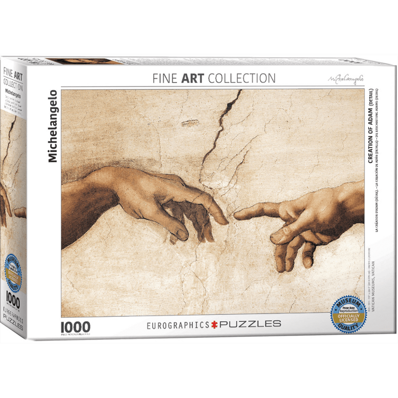 Puzzle (1000pc) Fine Art : Creation of Adam Detail