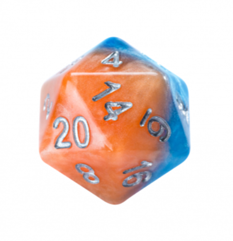 Dice 7-set Fire and Dice (16mm) Orange / Blue