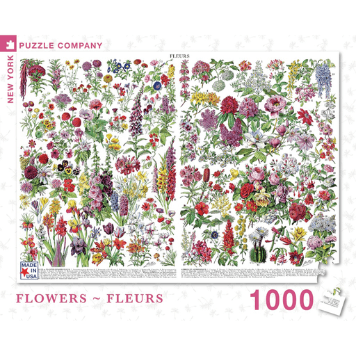 Puzzle (1000pc) Vintage : Flowers - Fleurs