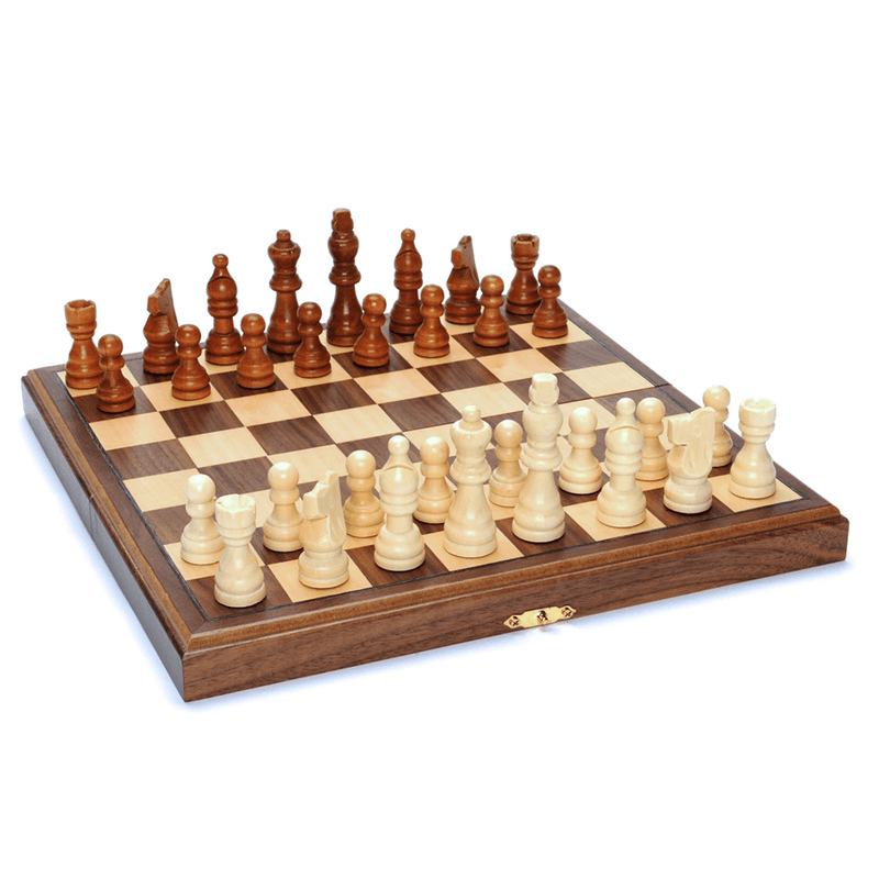 Chess Set (11in) Folding Walnut