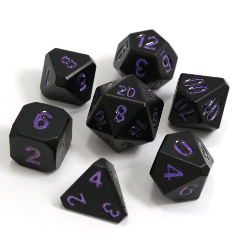Dice 7-set Metal Forge (16mm) Nightshade
