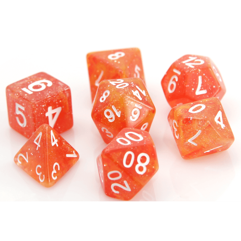 Dice 7-set Galaxy (16mm) Orange