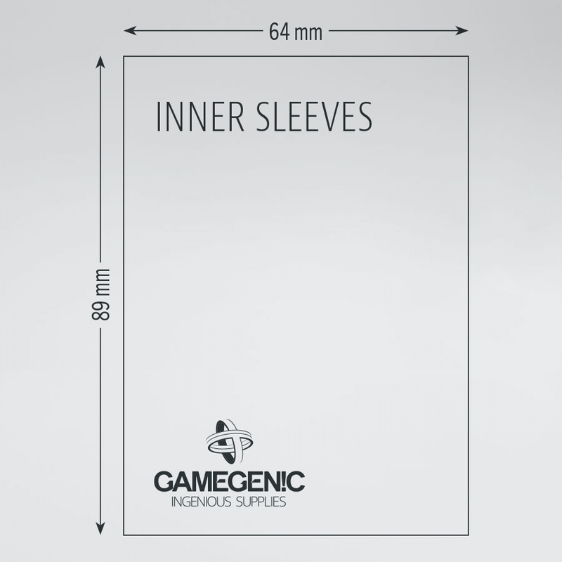 Sleeves Gamegenic Inner Sleeves (64x89mm 100ct) Clear
