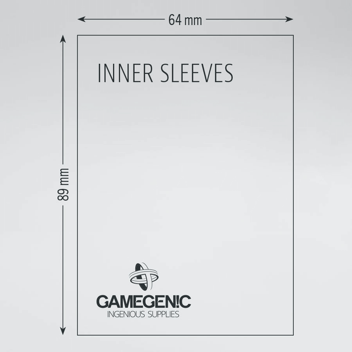 Sleeves Gamegenic Inner Sleeves (64x89mm 100ct) Clear