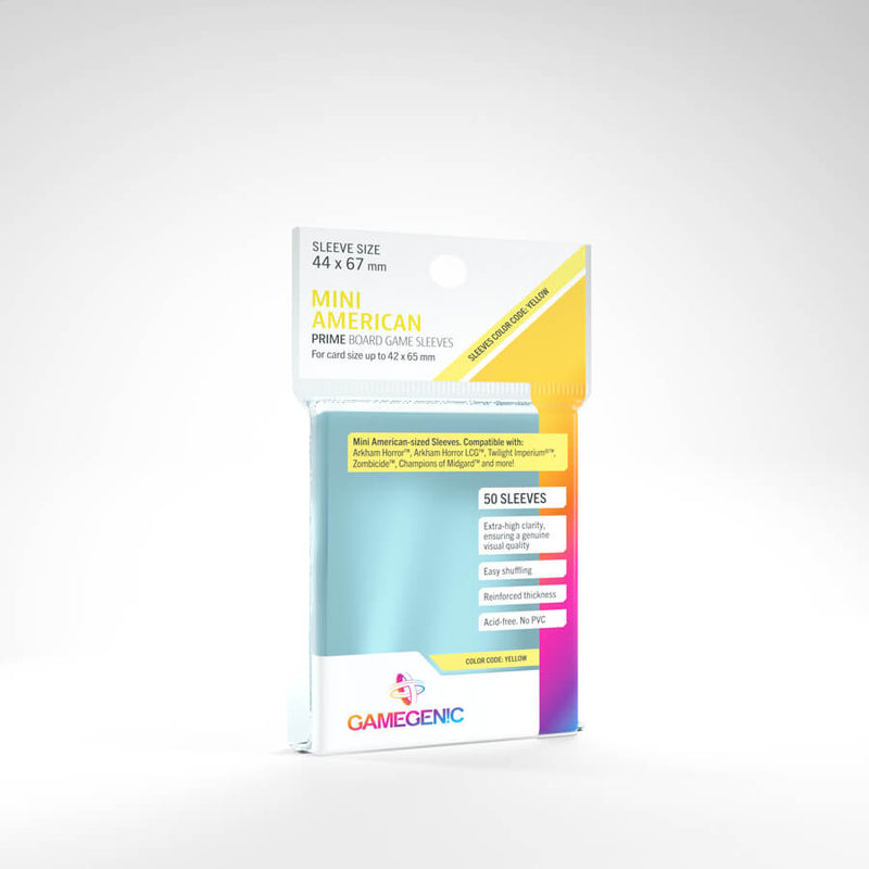 Sleeves Gamegenic Mini-American (Yellow 42x65mm 50ct) Clear