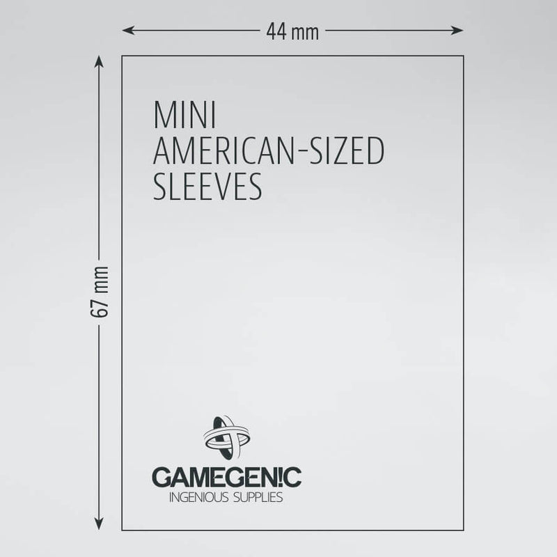 Sleeves Gamegenic Mini-American (Yellow 42x65mm 50ct) Clear