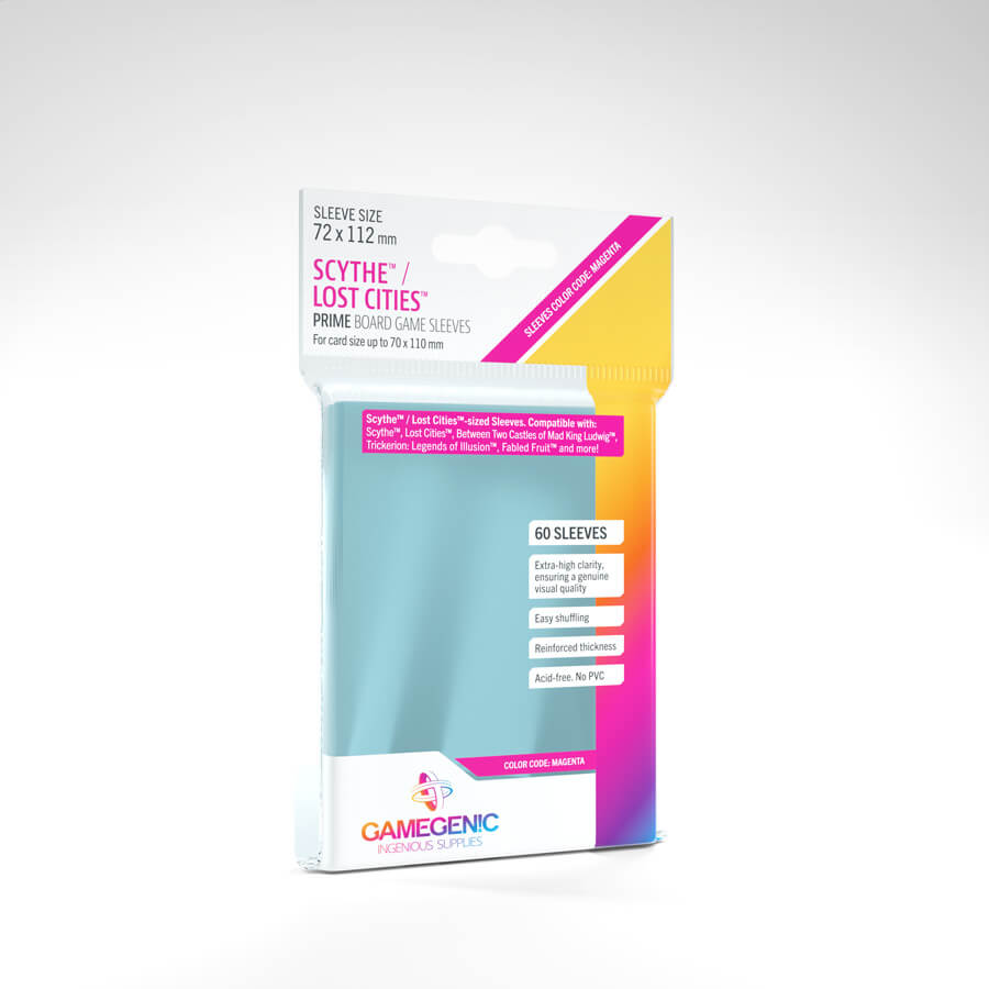 Sleeves Gamegenic Scythe (Magenta 72x112mm 60ct) Clear — Twenty Sided