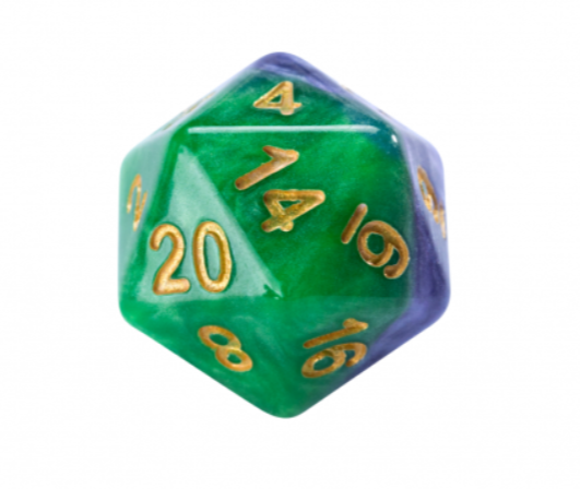 Dice 7-set Gamma Dice (16mm) Green / Purple