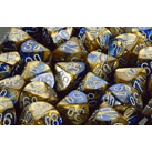 Dice Set 36d6 Gemini (12mm) 26822 Blue Gold / White