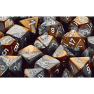 Dice Set 12d6 Gemini (16mm) 26624 Copper Steel / White