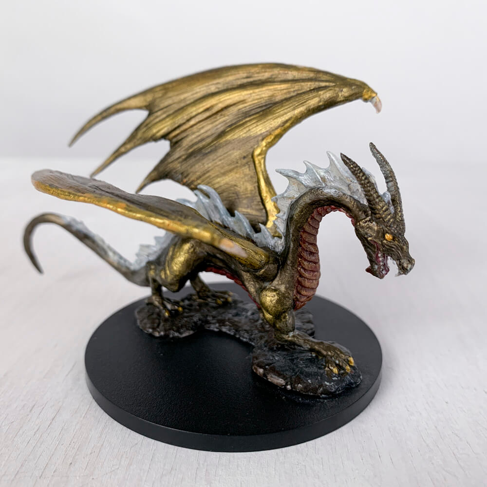 Pro Painted Miniature by Lauren Bilanko | Gold Dragon — Twenty Sided
