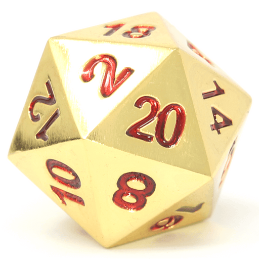 Dice 7-set Metal Classic (16mm) Gold / Ruby