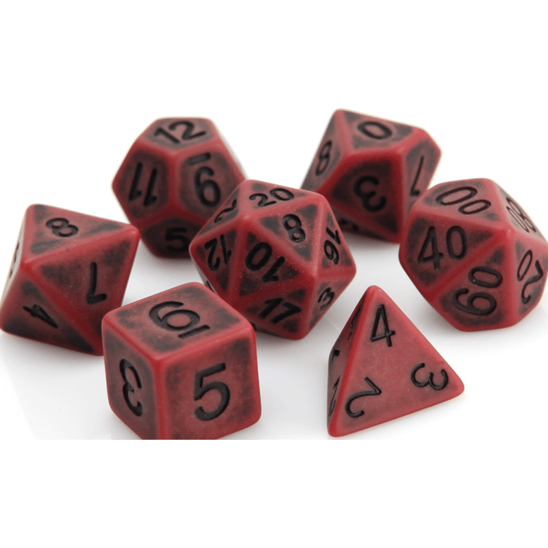 Dice 7-set Golem (16mm) Blood