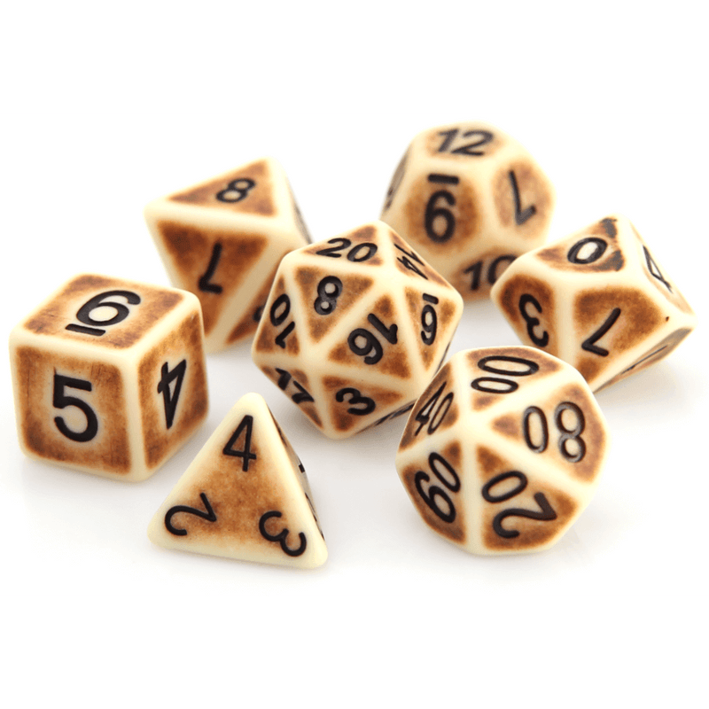 Dice 7-set Golem (16mm) Bone