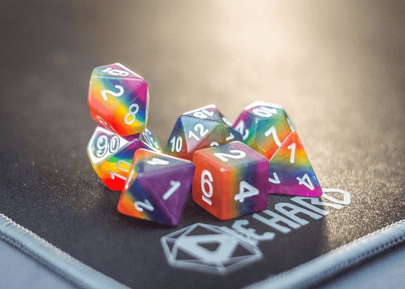 Dice 7-set Gradient (16mm) Rainbow