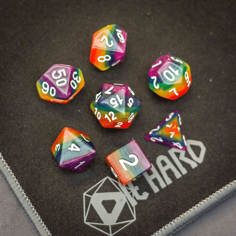 Dice 7-set Gradient (16mm) Rainbow