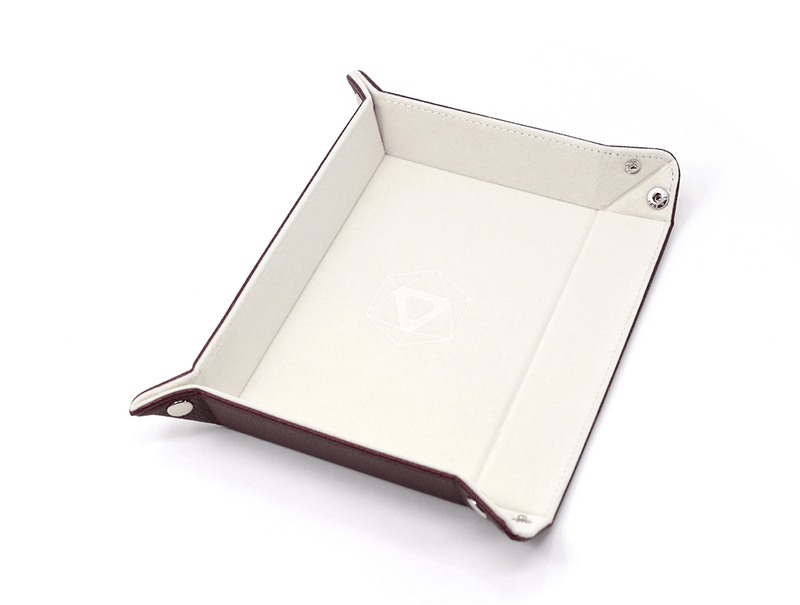Dice Tray (8x11in) Heat Change Leather Pink / Velvet Cream