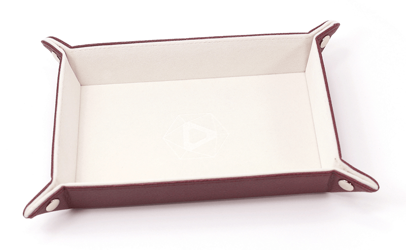 Dice Tray (8x11in) Heat Change Leather Pink / Velvet Cream
