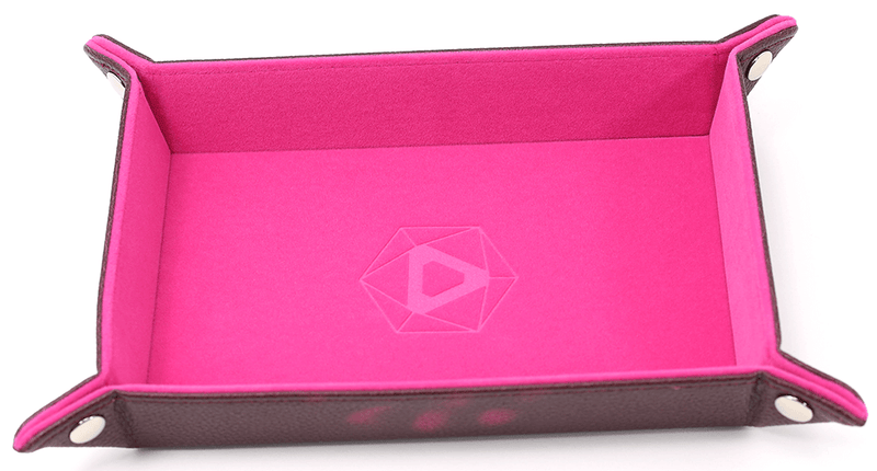 Dice Tray (8x11in) Heat Change Leather Pink / Velvet Pink