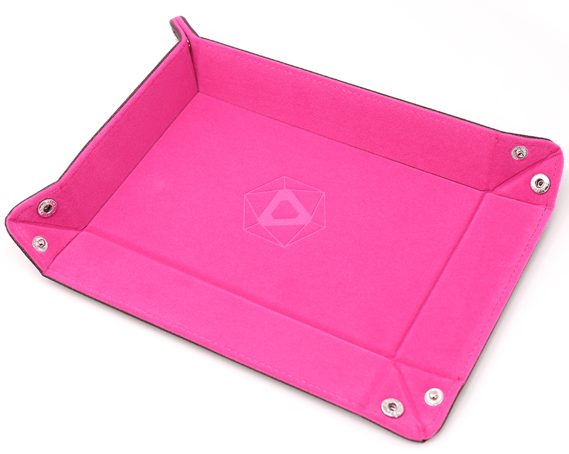 Dice Tray (8x11in) Heat Change Leather Pink / Velvet Pink