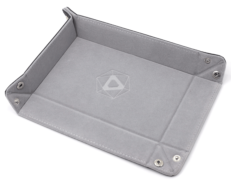 Dice Tray (8x11in) Heat Change Leather Teal / Velvet Gray