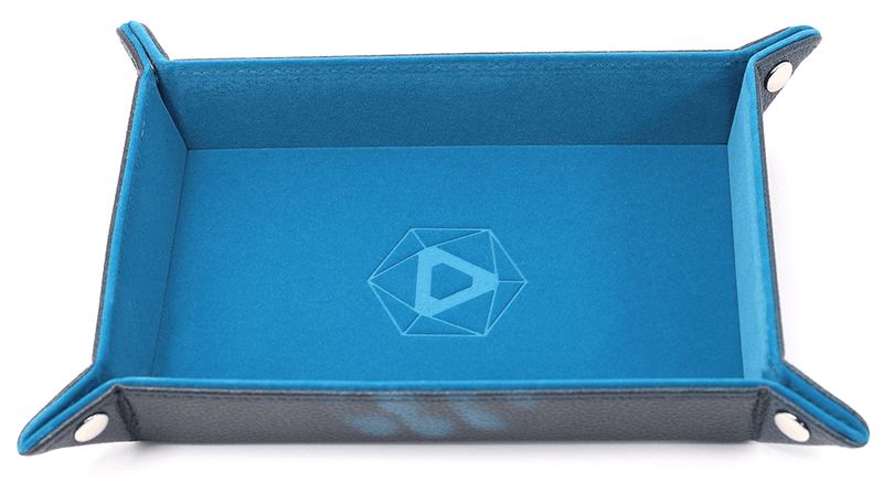 Dice Tray (8x11in) Heat Change Leather Teal / Velvet Teal