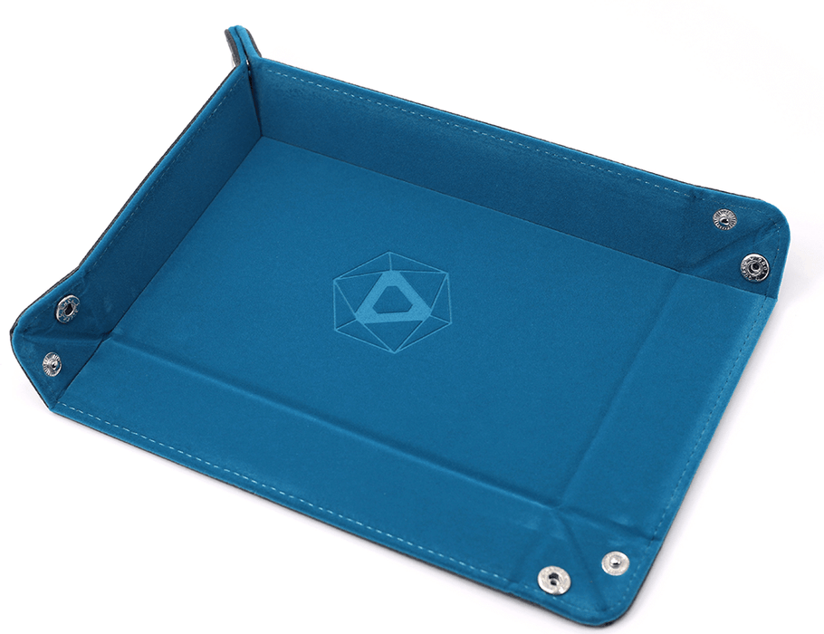 Dice Tray (8x11in) Heat Change Leather Teal / Velvet Teal