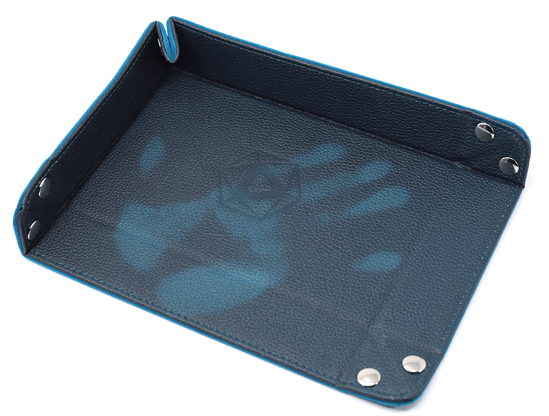Dice Tray (8x11in) Heat Change Leather Teal / Velvet Teal