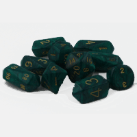 Dice 10-set Hybrid Pearl (16mm) Green