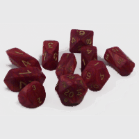 Dice 10-set Hybrid Pearl (16mm) Red