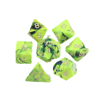 Dice 7-set Giant Toxic (35mm) Green Blue
