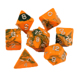 Dice 7-set Giant Toxic (35mm) Orange Green