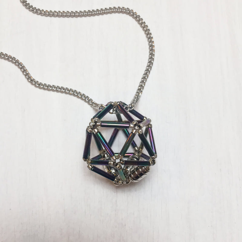 Necklace d20 Flower : Night