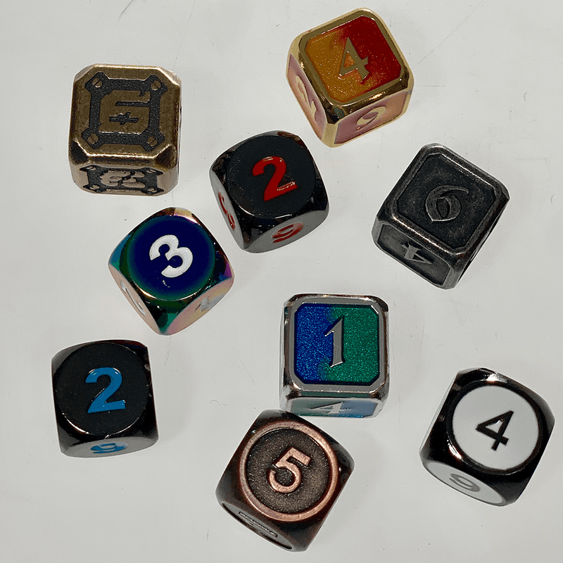 Polyhedral Dice Metal d6 (1ct) Assorted