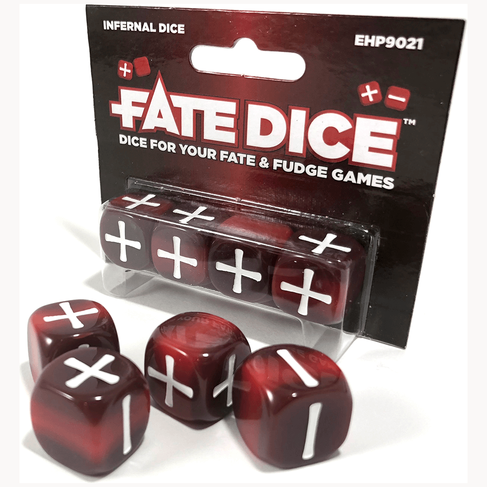 Fate Dice Set 4d6 (16mm) Infernal