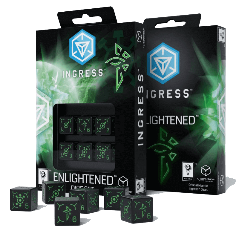Dice Set 6d6 Ingress (16mm) Enlightened