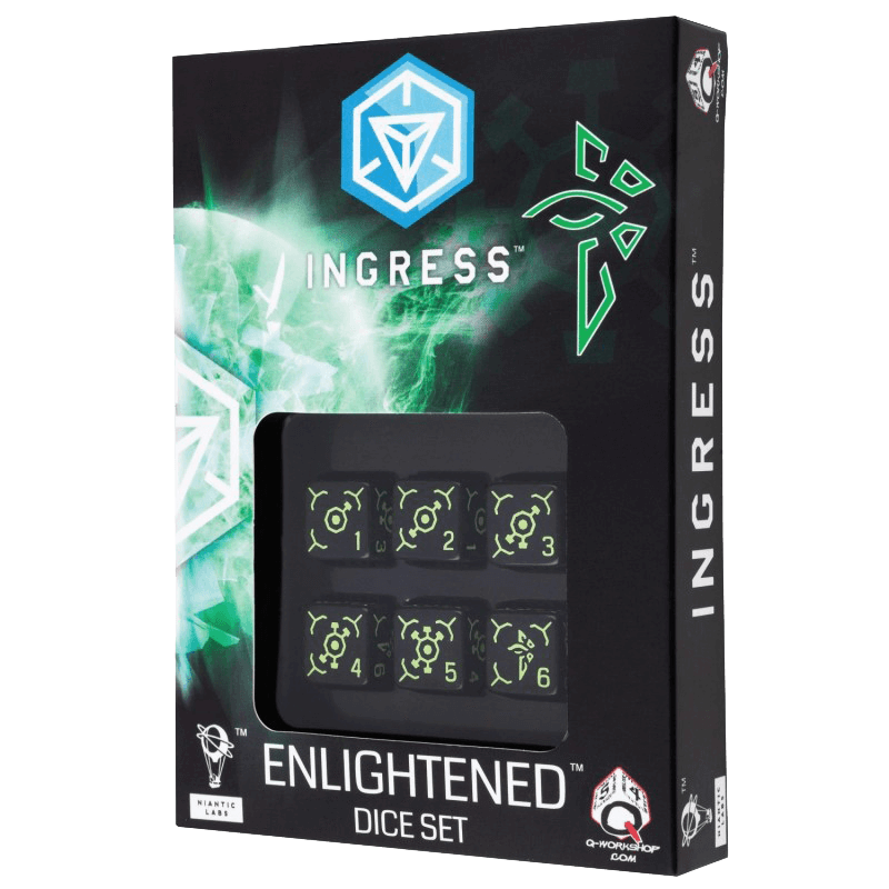 Dice Set 6d6 Ingress (16mm) Enlightened