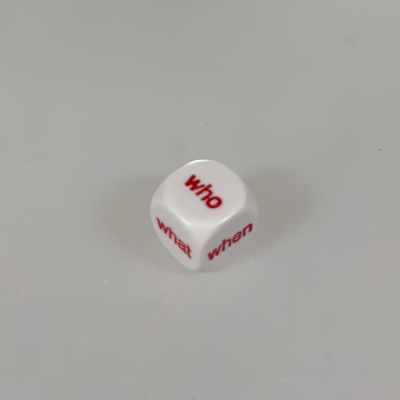 Polyhedral Dice d6 (16mm) Interrogative