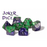 Dice 7-set Joker (16mm) Purple / Green